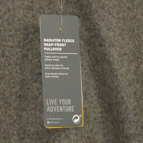 Eddie Bauer Men’s Radiator Quarter Pullover Charcoal - Picture 4 of 4